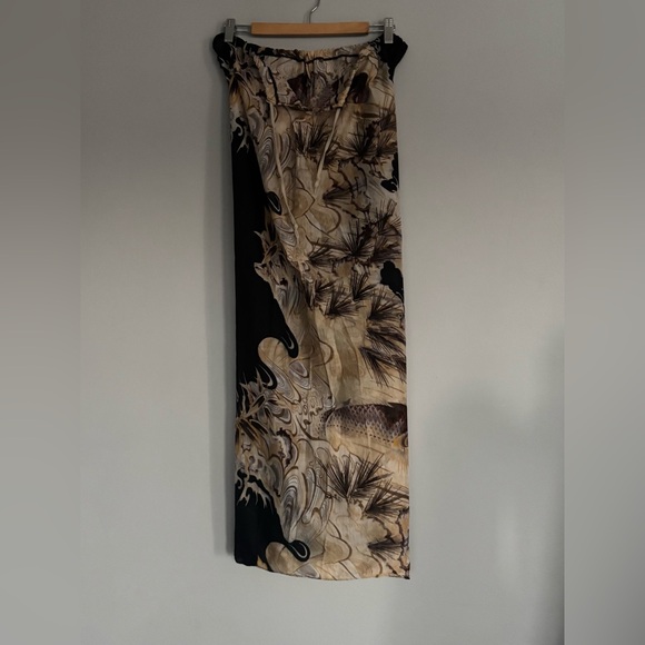 Jean Paul Gaultier Soleil Black and Beige Wide-Leg Trousers - Picture 4 of 8